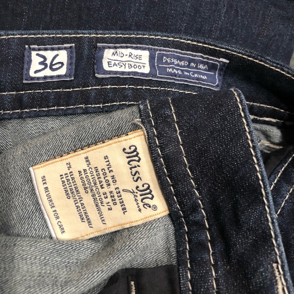 ‼️SOLD‼️ NWT Womens Miss Me Mid-Rise Easy Boot Jeans - Picture 10 of 14